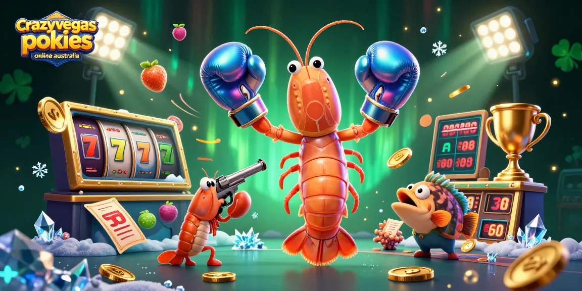 Experience the thrill of crazyvegas pokies online australia in a vibrant, action-packed scene with playful characters.
