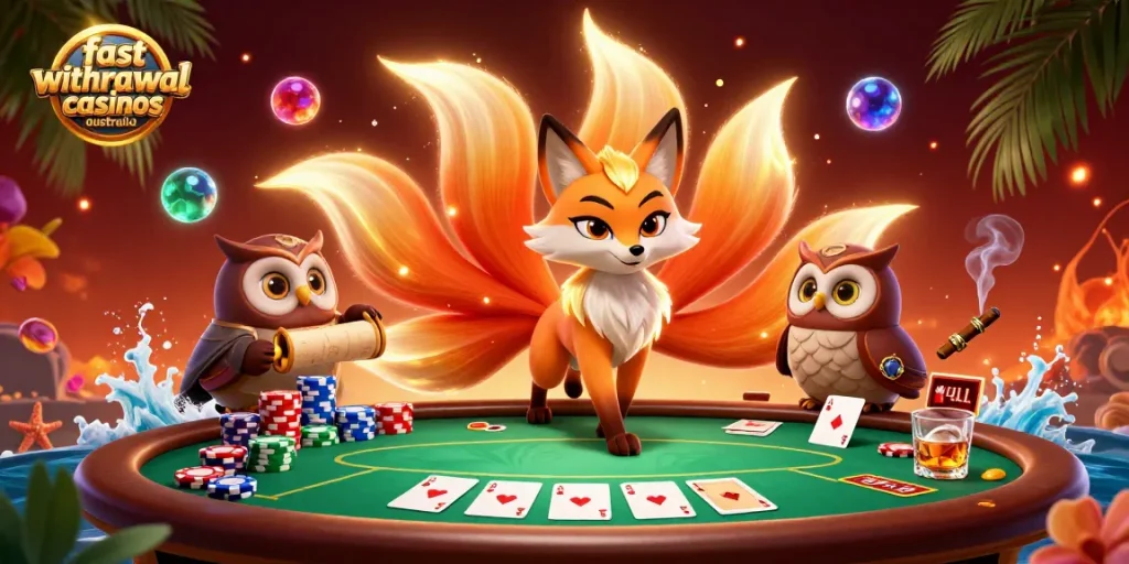 Experience quick rewards at fast withdrawal casinos Australia with vibrant characters and vibrant gaming elements.